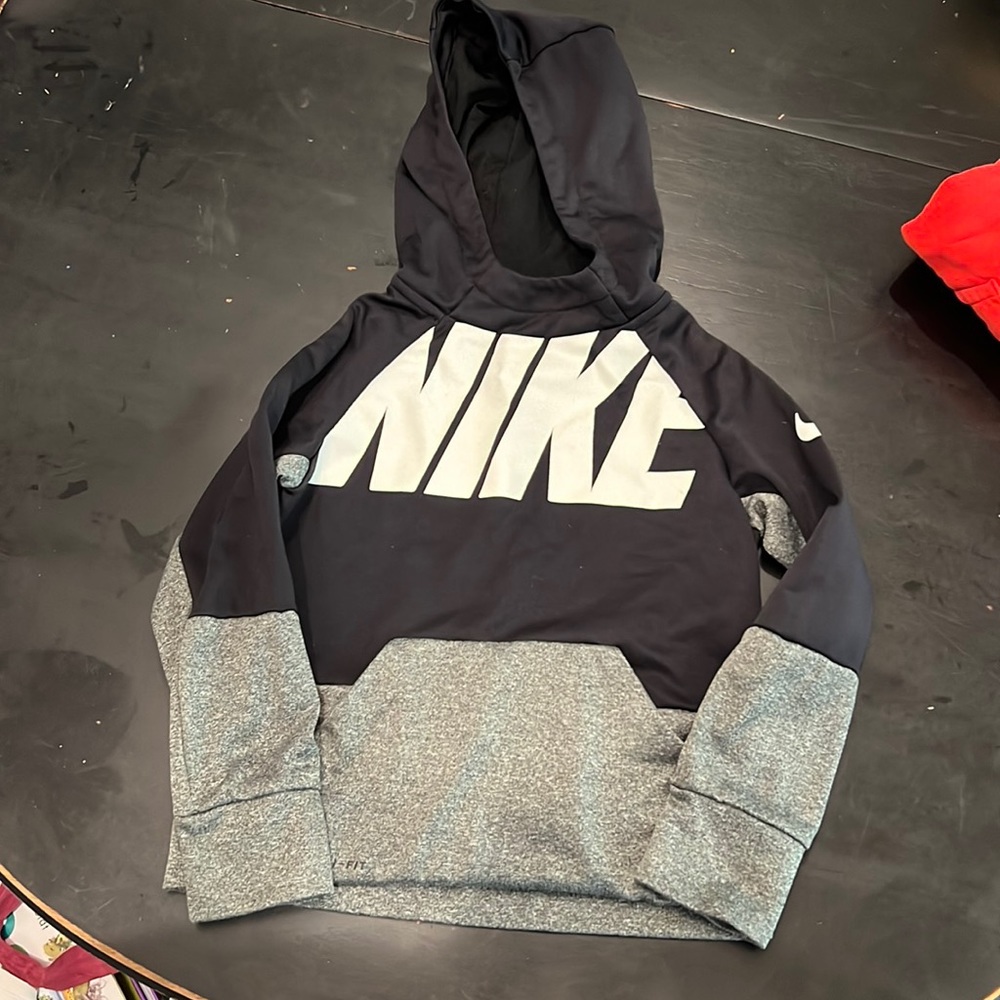 EUC XS unisex nike black/white/grey hoodie